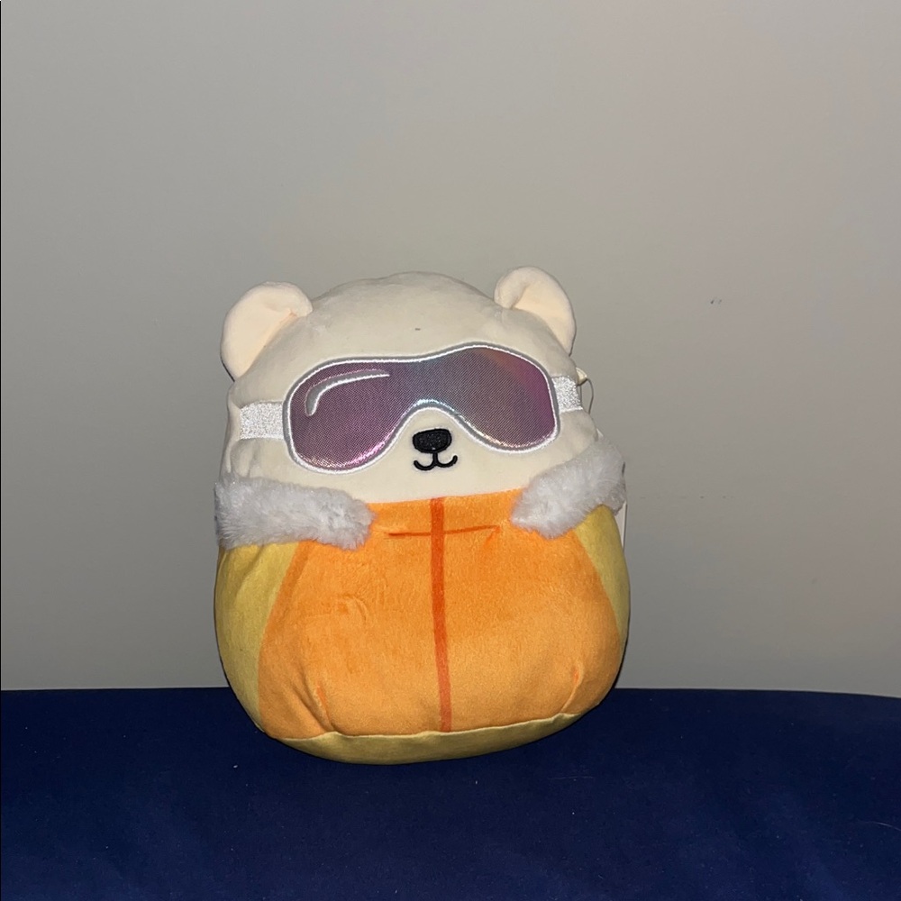 Cute Bear Squishmallow with Goggles (Brooke)
